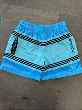 b101 Blue Kids Athletic Mesh Shorts